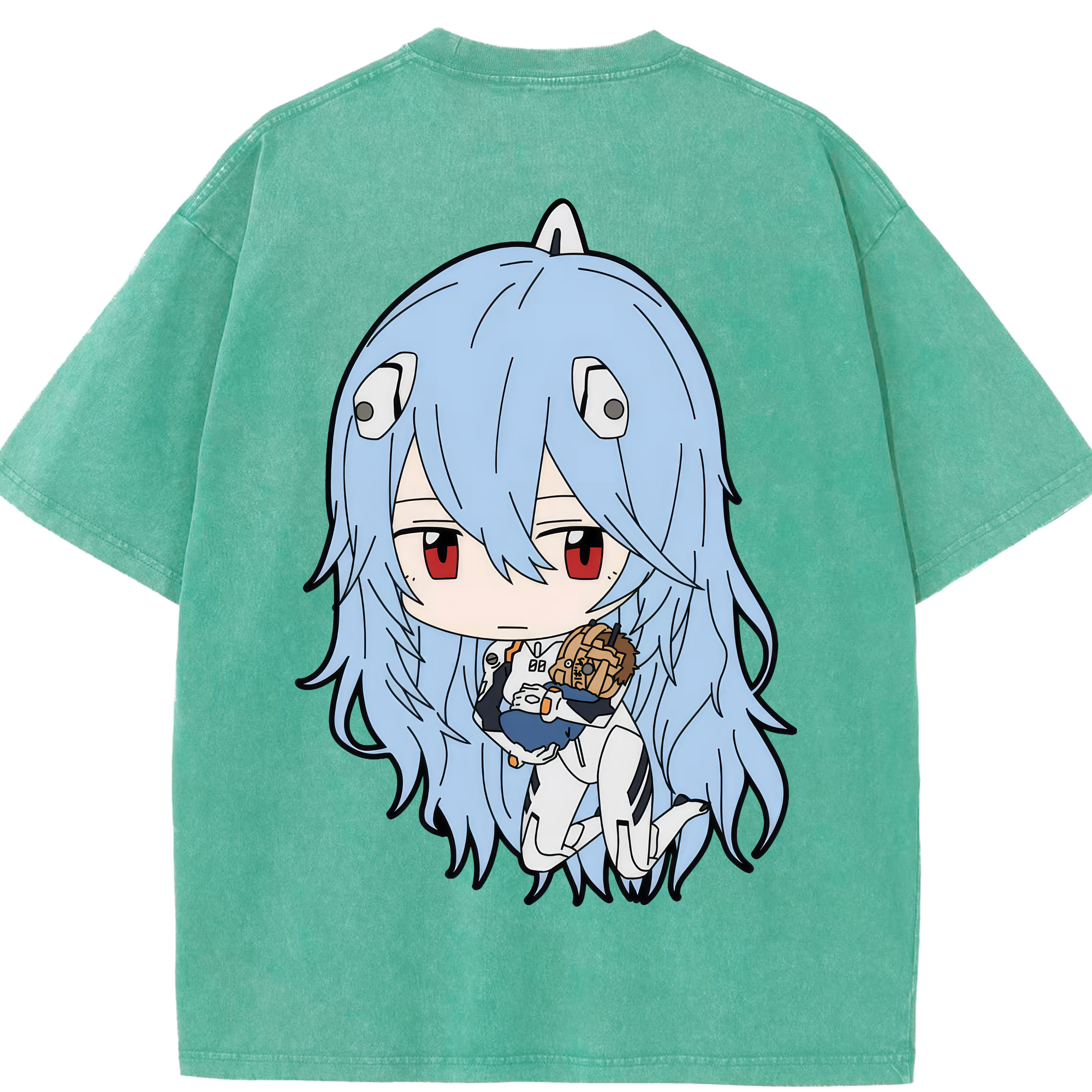 （画像用） EVA 新世紀エヴァンゲリオン 綿100% ヴィンテージ風 半袖Tシャツ（背面プリント）